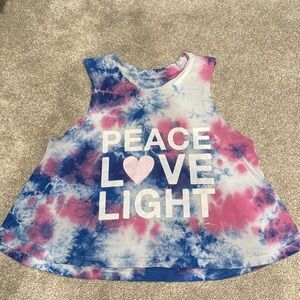 Spiritual Gangster Peace Love Light cropped tank